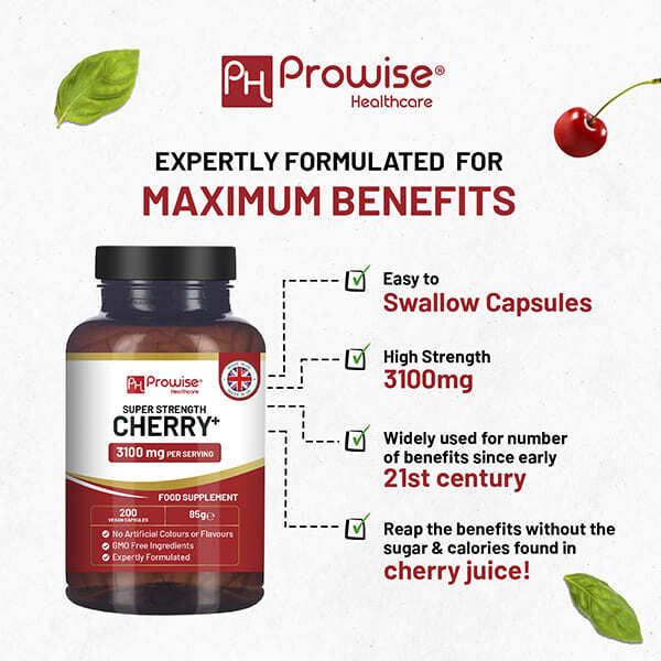 Prowise Cherry+ 3100mg Montmorency Cherry 200 Vegan Capsules