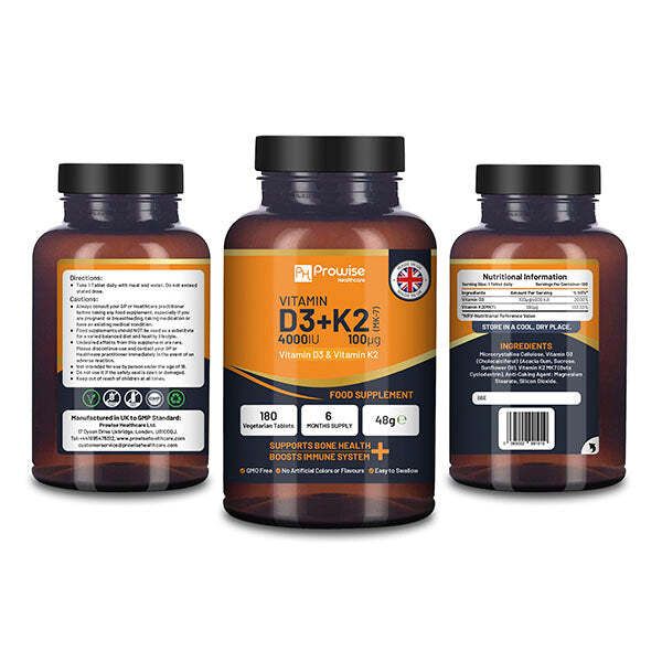 Prowise Vitamin D3 4000IU & K2 MK7 100µg 180 Tablets