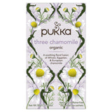Pukka Organic Three Chamomile Tea 20 Home Compostable Herbal Tea Bags 20 per pack