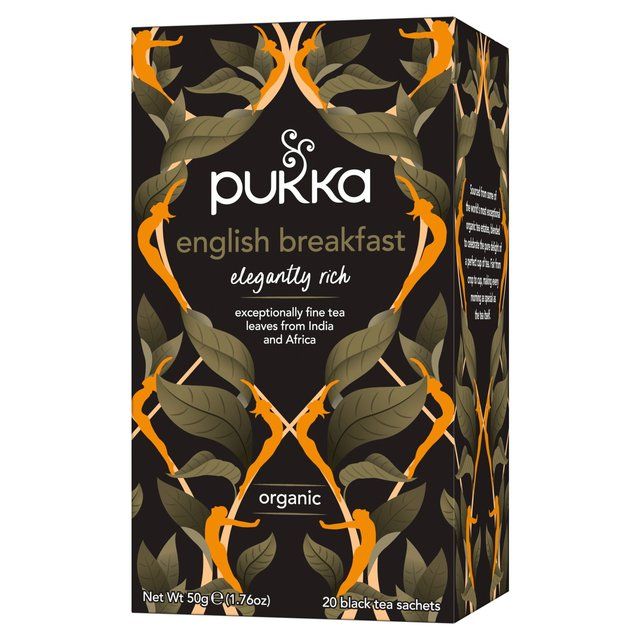 Pukka Tea Organic Elegant English Breakfast Tea Bags   20 per pack