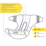 Pura Eco Nappies Size 1 (2-5kg) 6 x 22 per pack