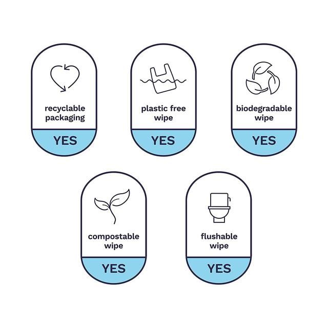 Pura Flushable Eco Baby Wipes Multipack   10 x 70 per pack
