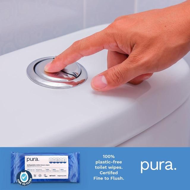 Pura Flushable Toilet Tissue Wipes Multipack   14 x 40 per pack