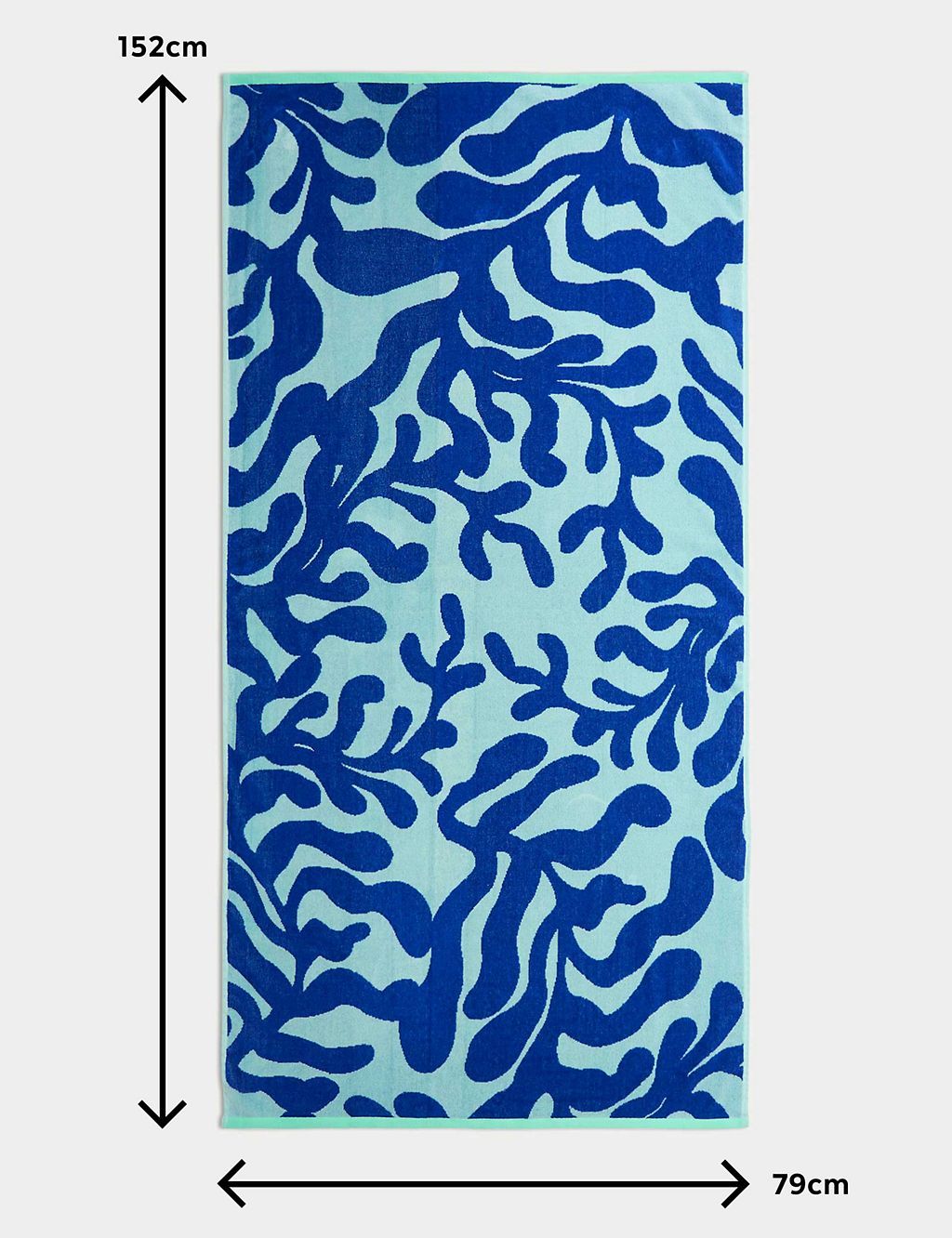 Pure Cotton Coral Beach Towel