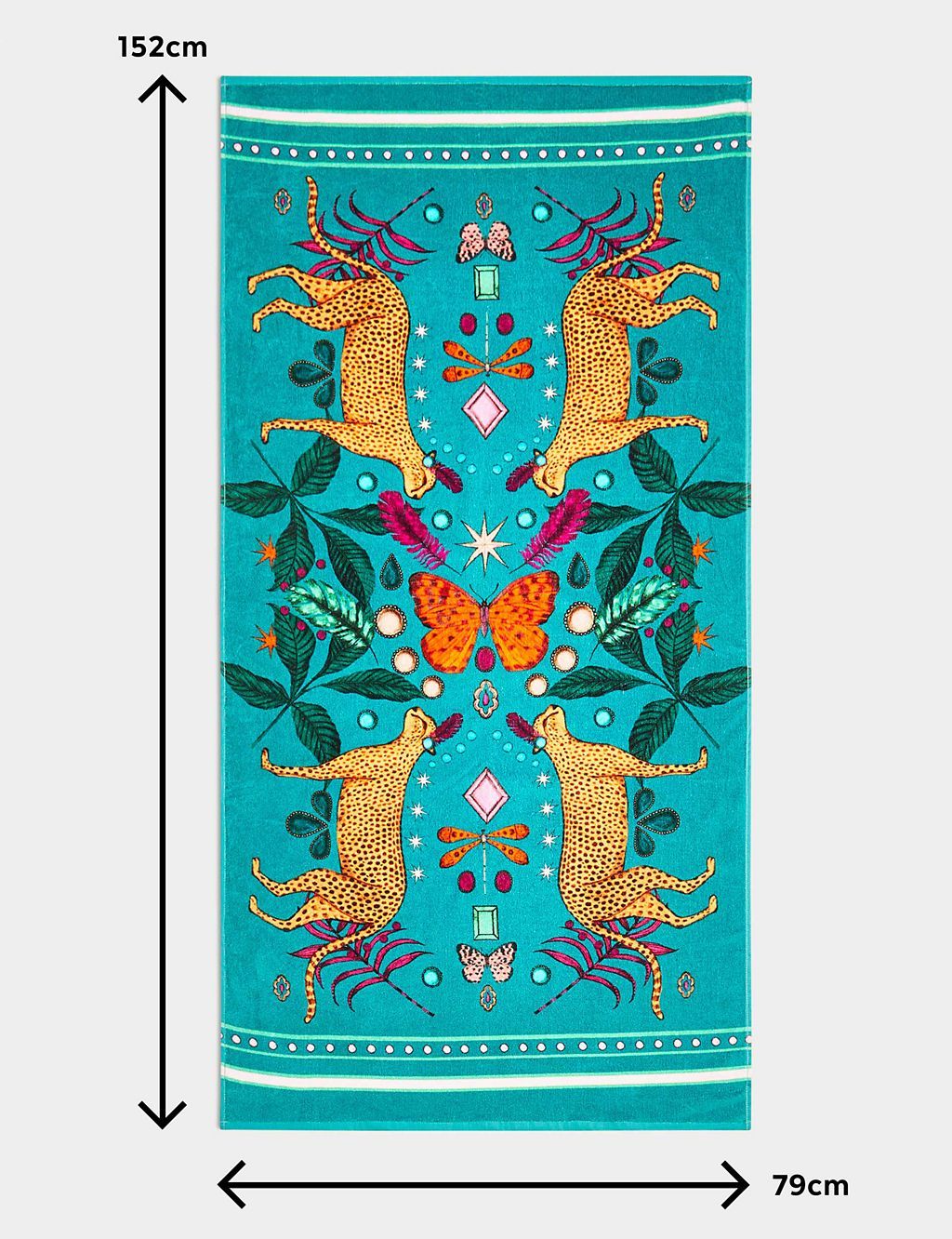 Pure Cotton Mythical Tiger Beach Towel