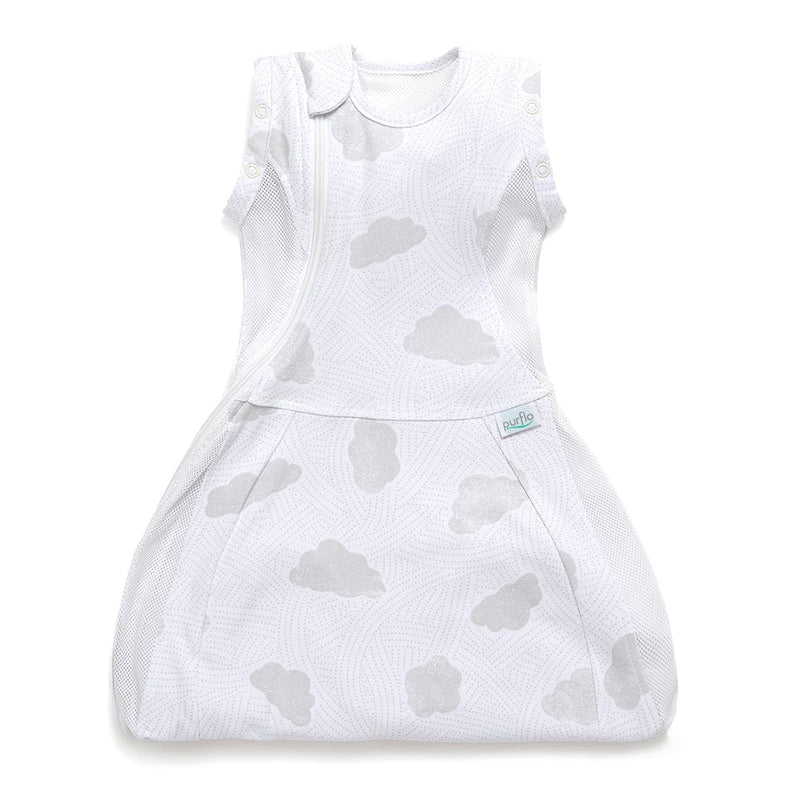 Purflo swaddle sleep bag 0.5 tog 0-4 months, imported from the UK
