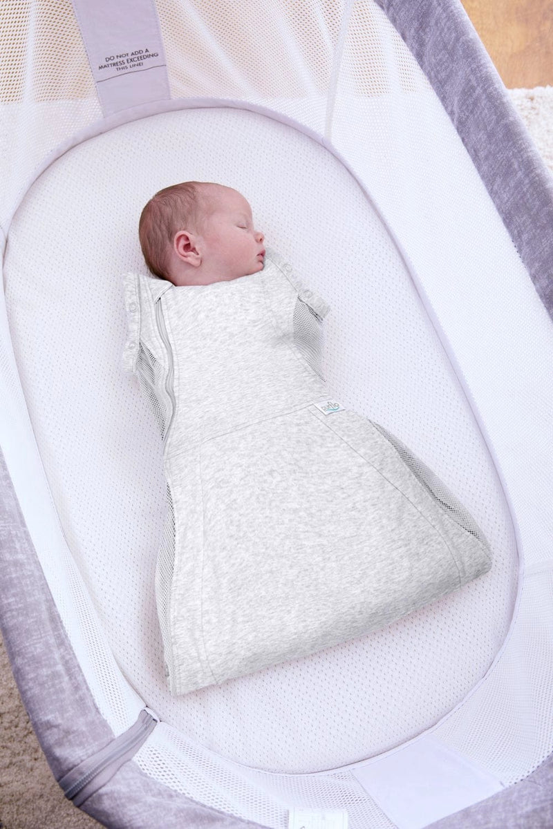 Purflo swaddle sleep bag 0.5 TOG Minimal Grey 0-4 months, UK version