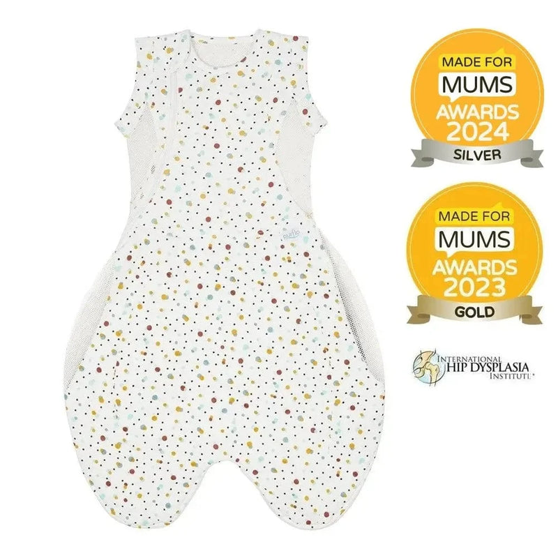 Purflo swaddle sleep bag Scandi Spot 0.5 TOG, imported from the UK