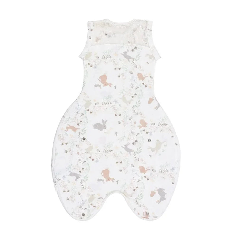 Purflo swaddle sleep bag 2.5 TOG 0-4 month Storybook Nutmeg (British brand)