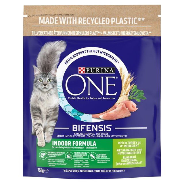 Purina One Indoor Turkey Dry Cat Food 750g