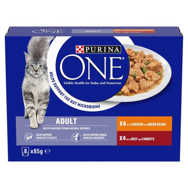 Purina One Mini Fillets Chicken & Beef Wet Cat Food 8 x 85g