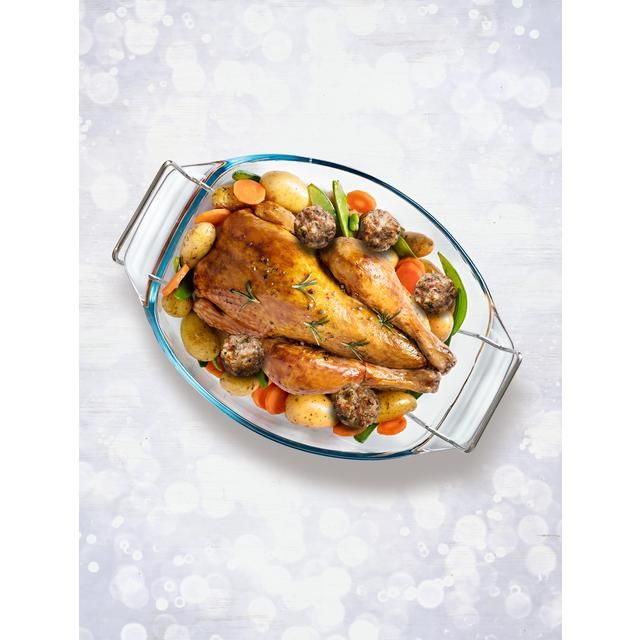 Pyrex Oval Roaster & Rack 39x27cm