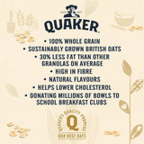 Quaker Oat Granola Honey & Almond Cereal 500g