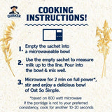 Quaker Oat So Simple Original Porridge Sachets Cereal 10 per pack