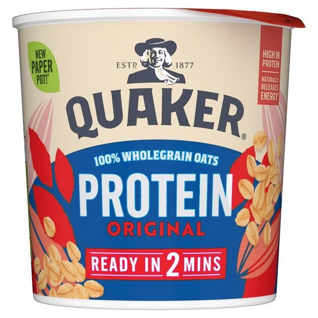 Quaker Oat So Simple Protein Porridge Cereal Pot Original 49g