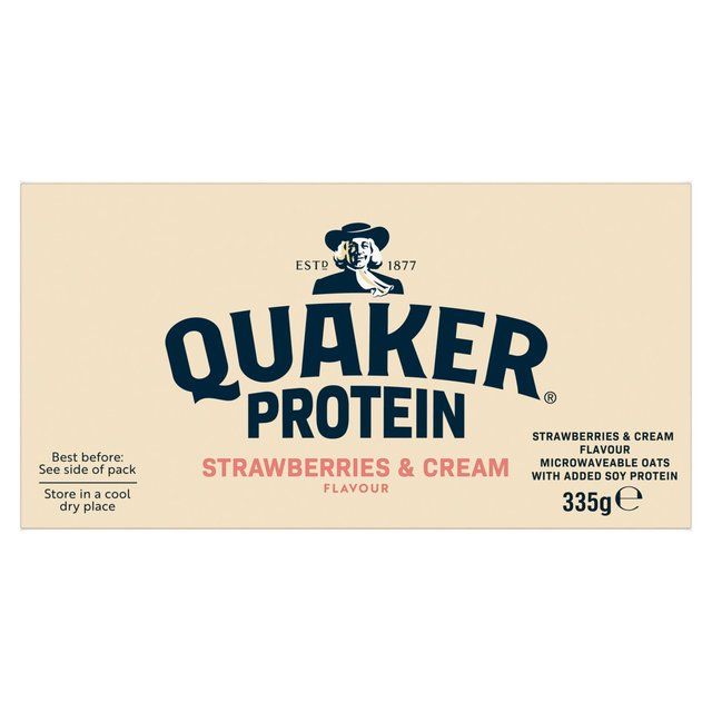 Quaker Oat So Simple Protein Strawberries & Cream Porridge Sachets Cereal 8 x 1 per pack