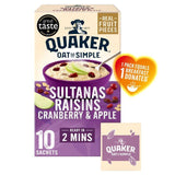 Quaker Oat So Simple Sultanas & Raisins Fruit Porridge Sachets Cereal 10 per pack