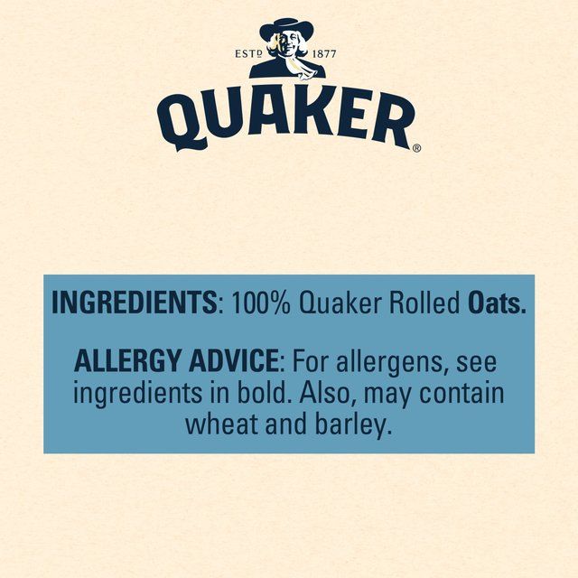 Quaker Rolled Oats Porridge Cereal 3kg