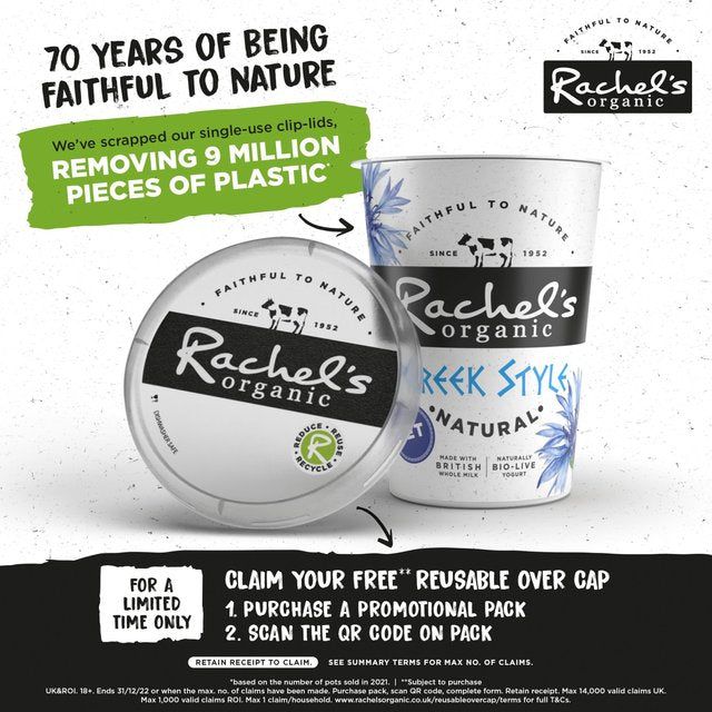 Rachel's Organic Set Greek Style Natural Yoghurt 450g
