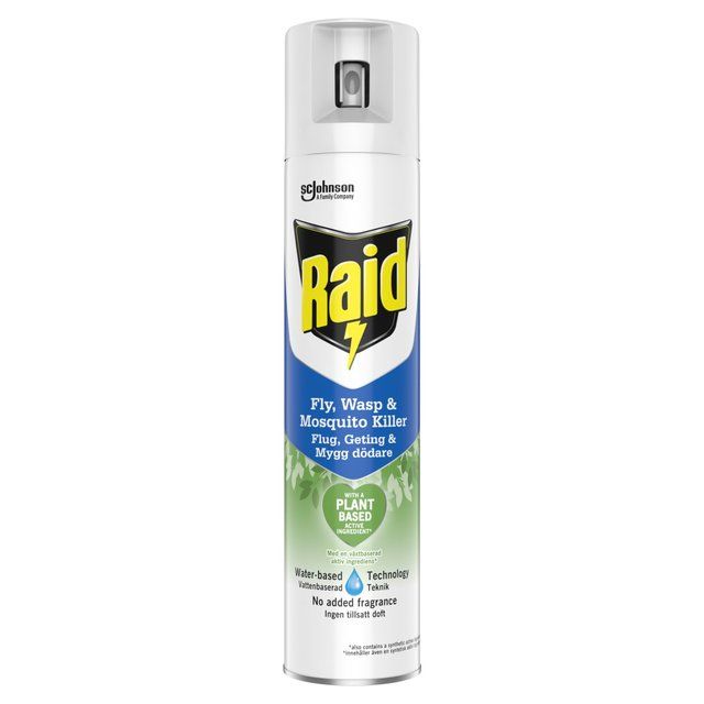 Raid Plant Based Fly Wasp & Mosquito Killer Aerosol Spray 300ml