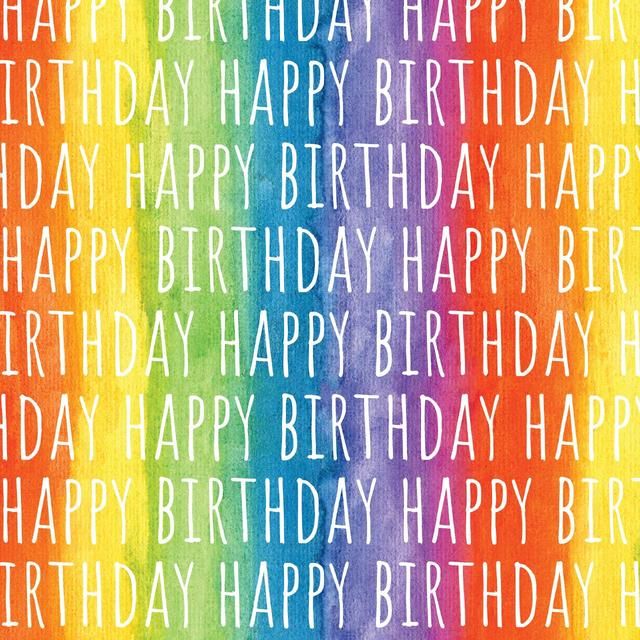 Rainbow Birthday Gift Wrap Sheets 2 per pack