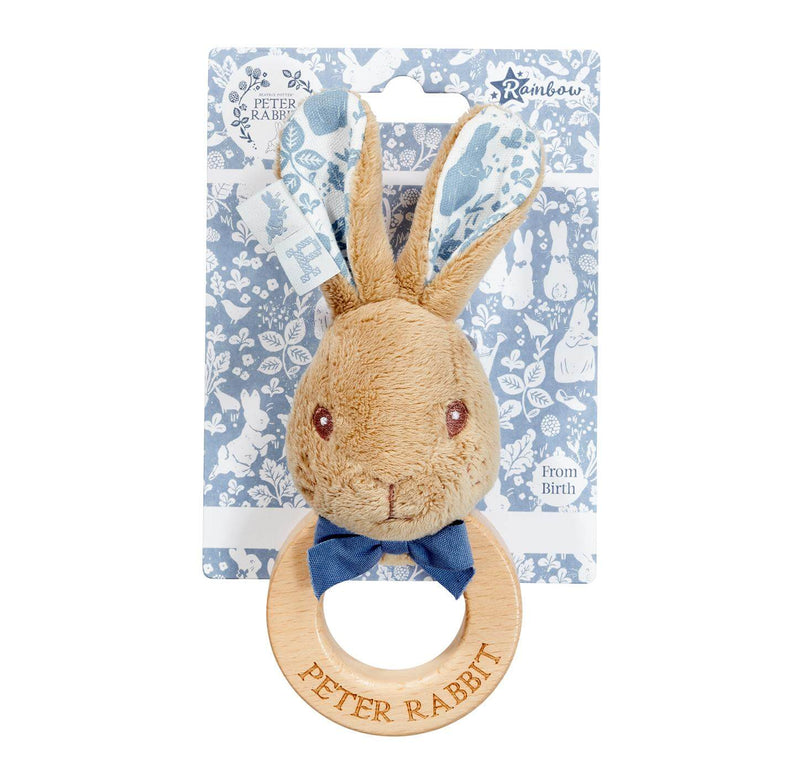 Peter Rabbit wooden ring rattle from Signature Collection, UK version