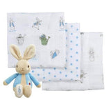 Peter Rabbit soft toy and muslin gift set, UK version