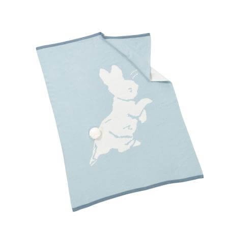 Peter Rabbit knitted blanket with soft toy gift set - British product