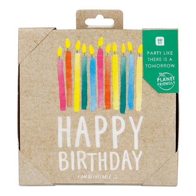 Recyclable Birthday Paper Napkins 20 per pack