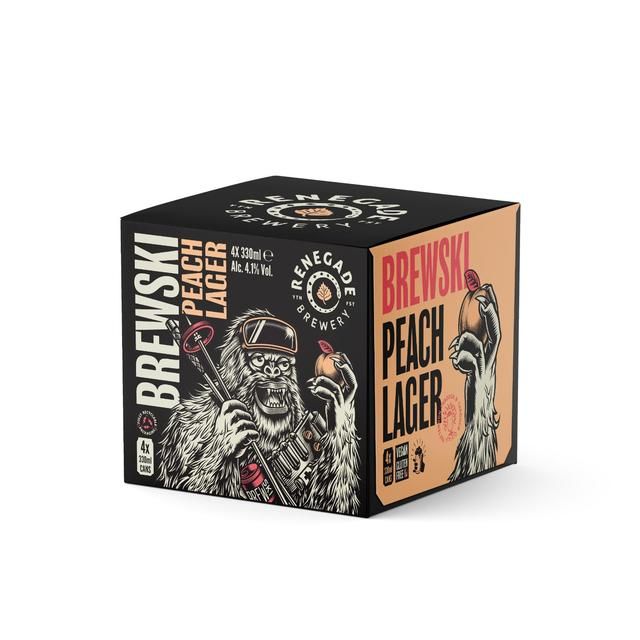 Renegade Brewski Peach Lager 4 x 330ml