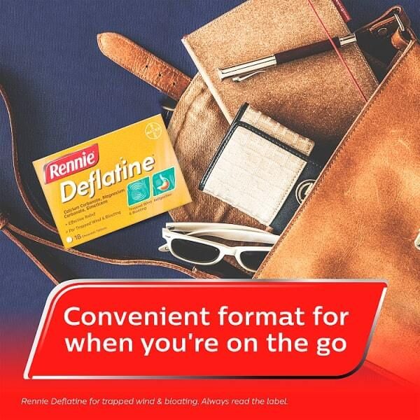 Rennie Deflatine Trapped Wind & Bloating 18 Tablets