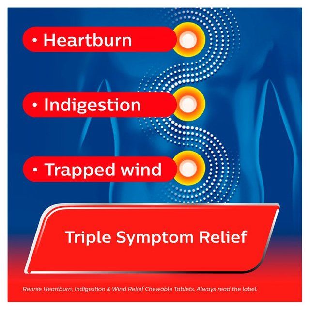 Rennie Heartburn Indigestion & Wind Relief Tablets 24 per pack