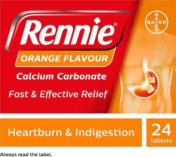 Rennie Orange Heartburn & Indigestion Relief 24 Tablets