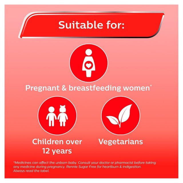 Rennie Spearmint Heartburn & Indigestion Relief Tablets 72 per pack