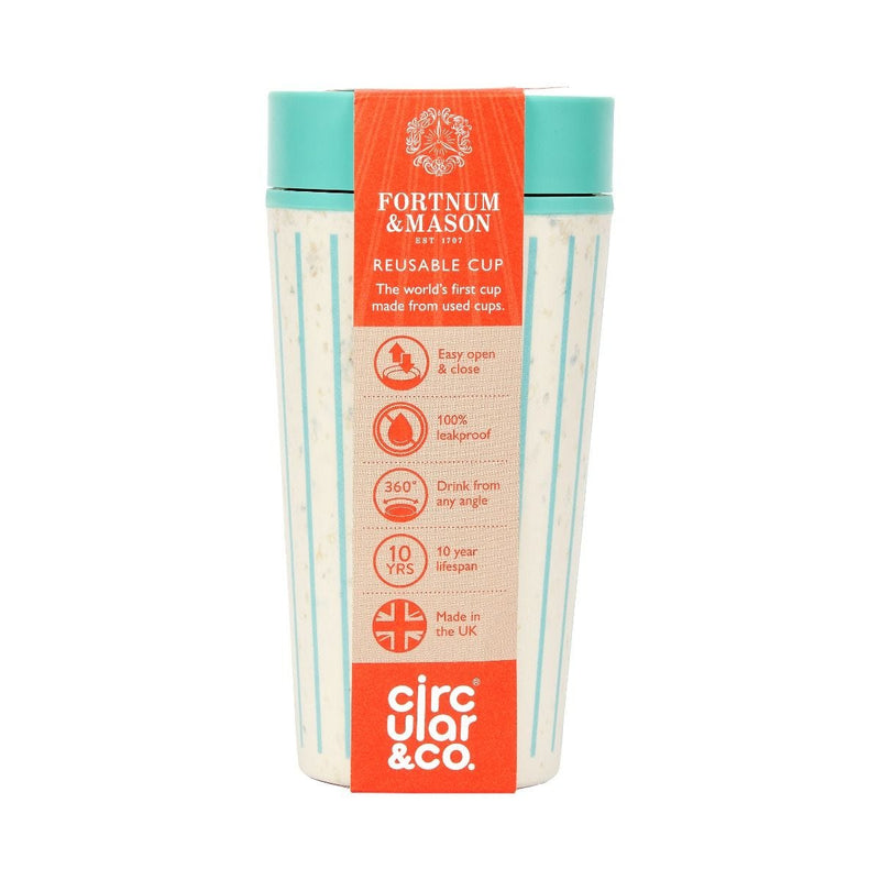 Fortnum's reusable cup with 360-degree lid 340ml, UK version