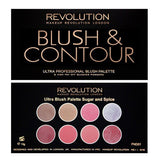 Revolution Ultra Blush Palette Sugar & Spice With Contour