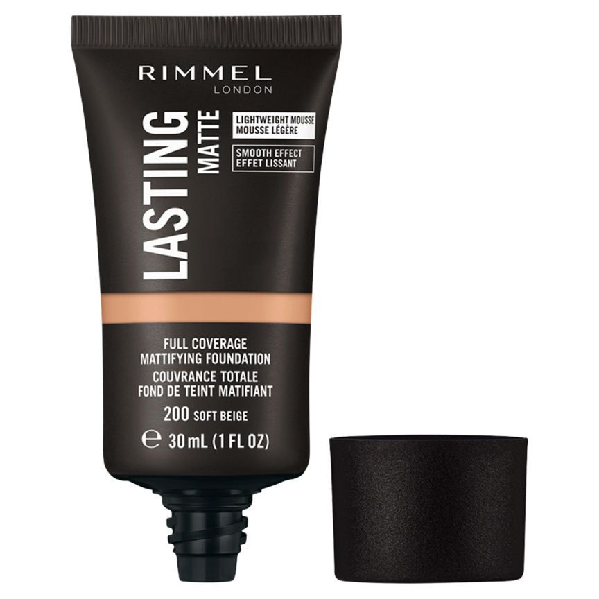 Rimmel London Lasting Matte Foundation 200 Soft Beige 30ml