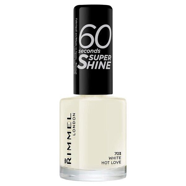 Rimmel Nail Polish 60 Second Clear 8ml White Hot Love