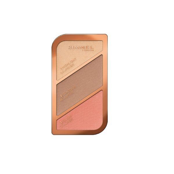 Rimmel Sculpting Highlighter Palette, Coral Glow, 18.5g