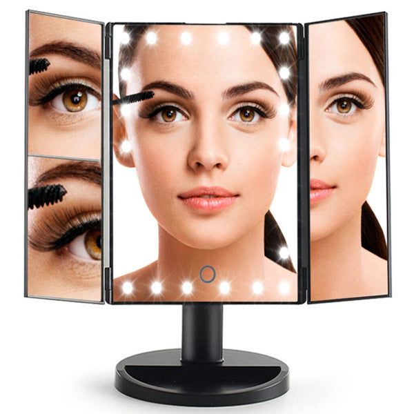 Rio 24 LED Touch Dimmable Makeup Magnification Mirror- Black