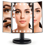 Rio 24 LED Touch Dimmable Makeup Magnification Mirror- Black