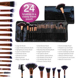 Rio 24 Piece Professional Cosmetic Make Up Brush Set