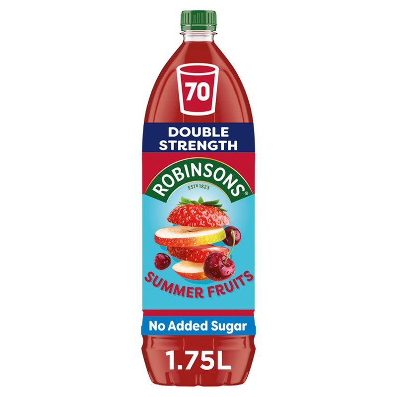 Robinsons Double Strength Summer Fruits No Added Sugar Fruit Squash 1.75L