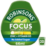 Robinsons Mini Focus Lemon Lime & Ginseng No Added Sugar Squash 66ml