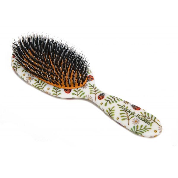 Rock & Ruddle Ladybirds Large Synthetic Bristle Hairbrush