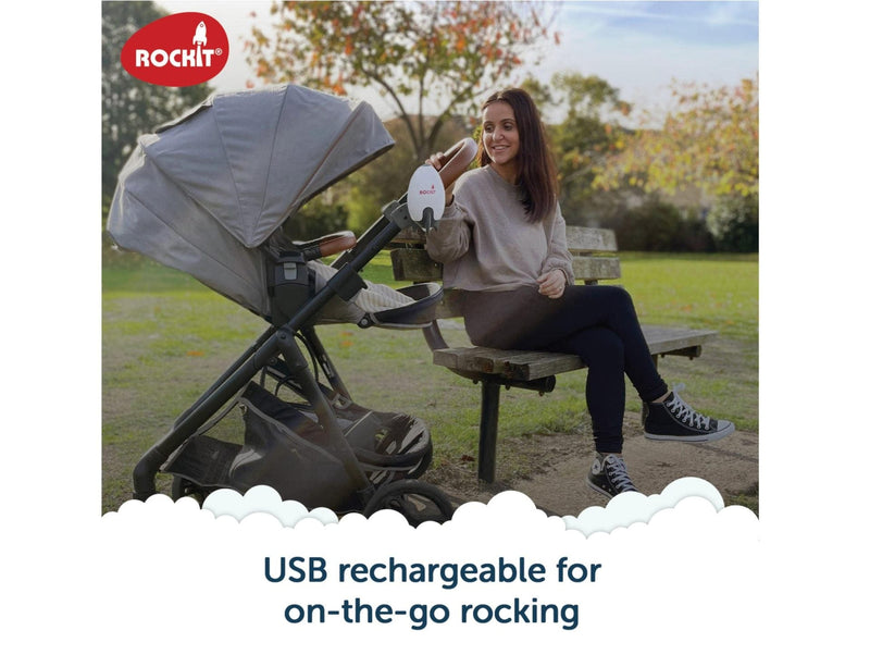 Rockit portable baby rocker with 388g USB-C rechargeable stroller bracket (British brand)