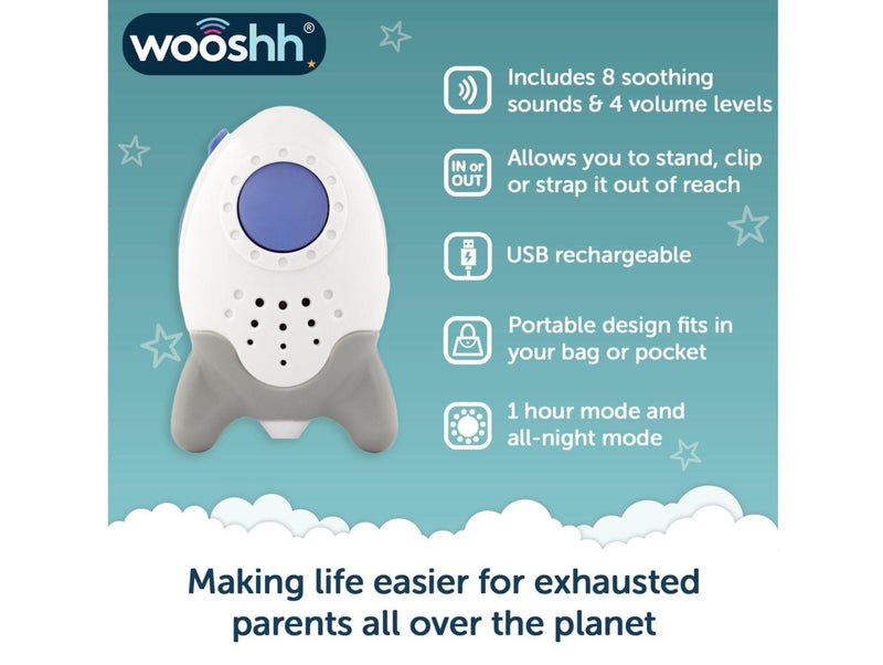Rockit Wooshh baby sound soother compact sleep aid, UK version