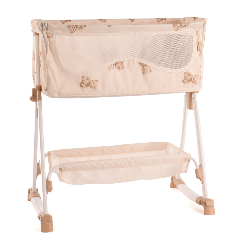 Roma Teddy toy bedside crib with storage basket - British product