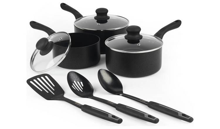Russell Hobbs Diamond Stone 6 Piece Aluminium Pan Set