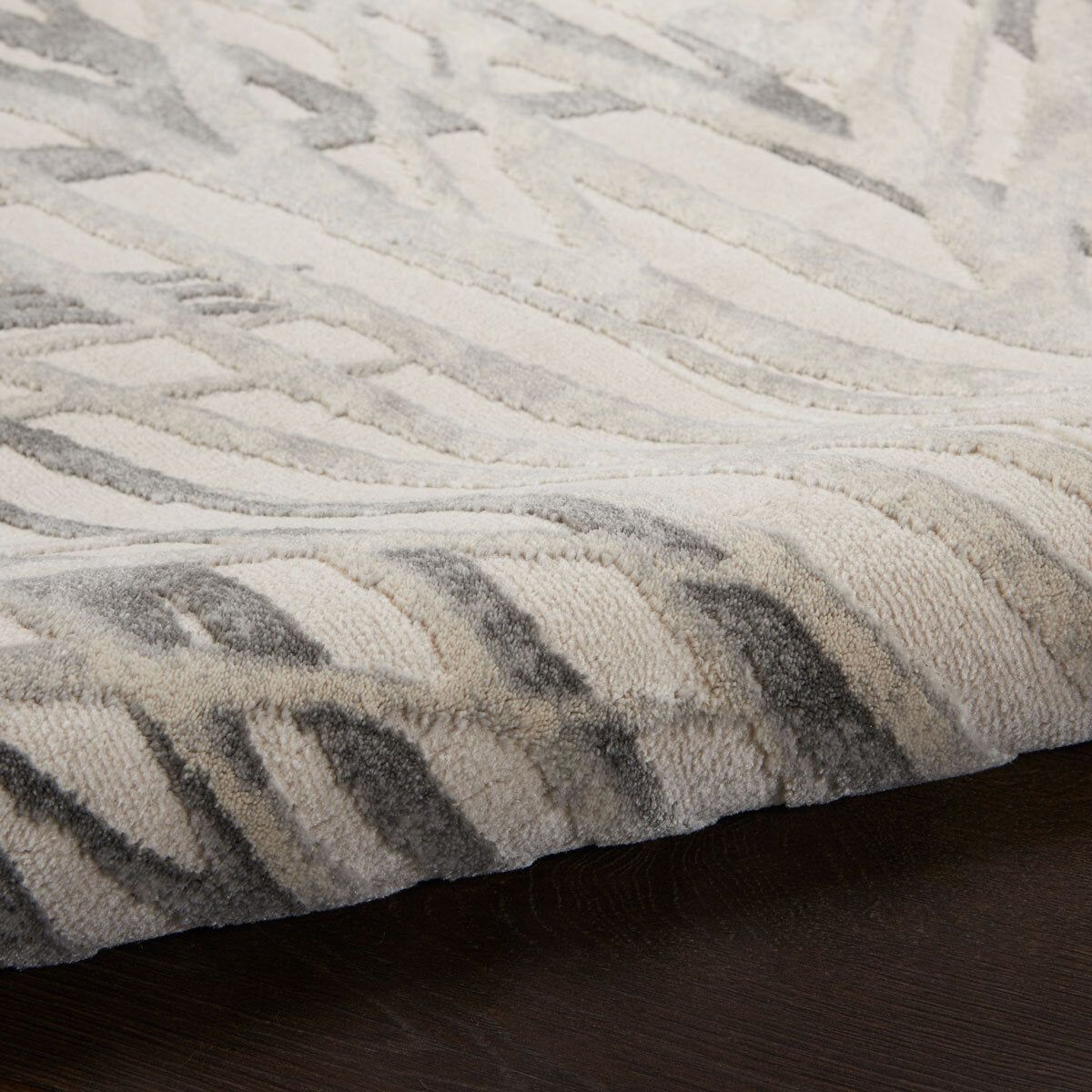 Rustic Textures Ivory & Grey Runner, 66 x 236 cm